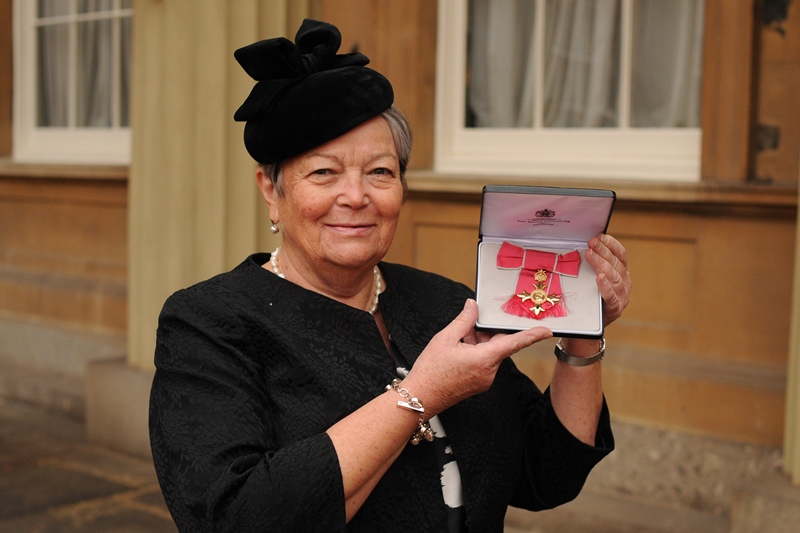 Ann Mc Donald with the awarded OBE